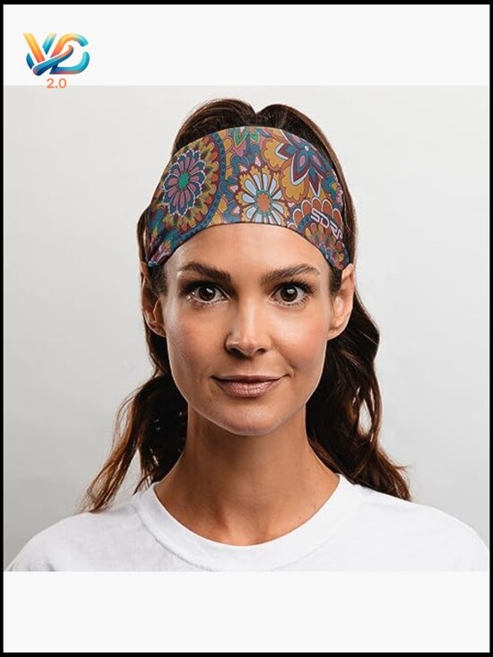 Floral Sport Headband for Running Workout Yoga Grip Moisture Wicking main image 5